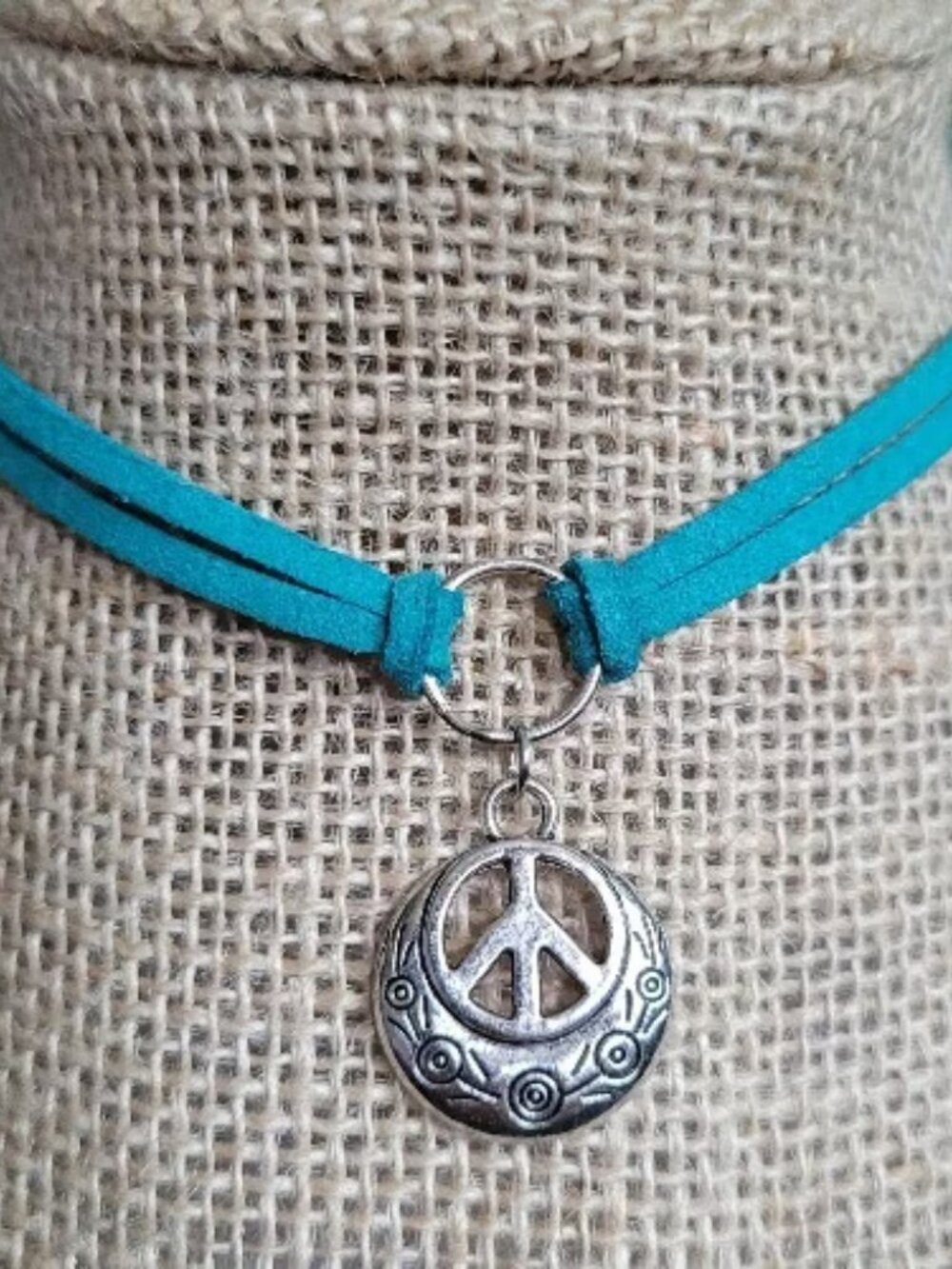 Crafted from Colorful Faux Suede Chokers with Silver Charms Length: 36cm 14in.